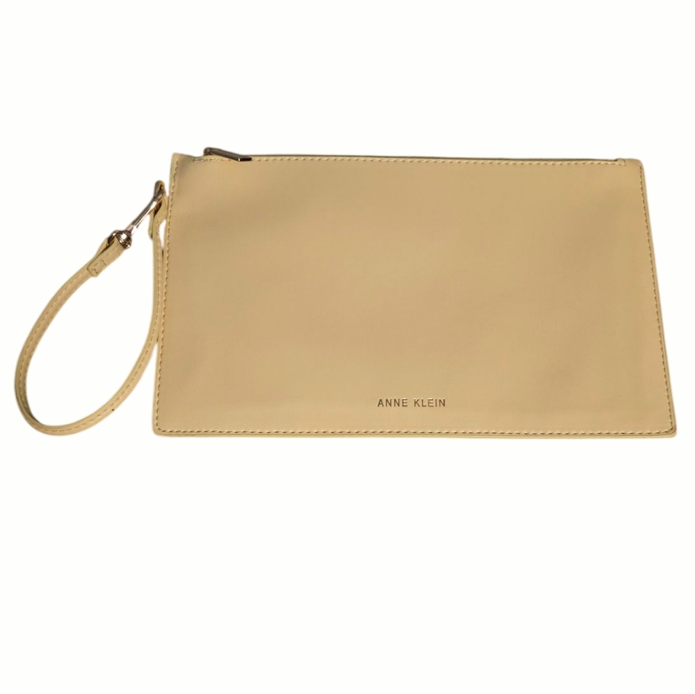 Anne Klein Large Soft Yellow Vegan Purse Insert, Clutch or Wristlet